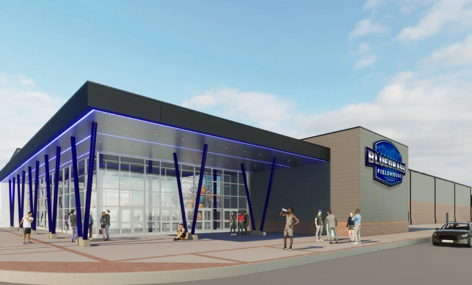 Exterior rendering of Bluegrass Fieldhouse