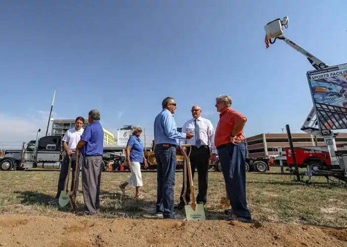 Owensboro city officials gathered for the groundbreaking of a new sports facility.