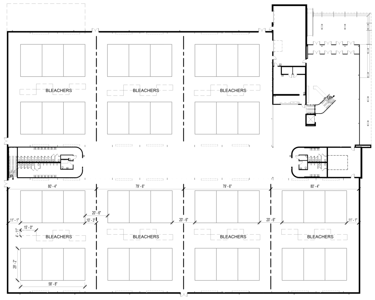 Floor map showing volleyball setup